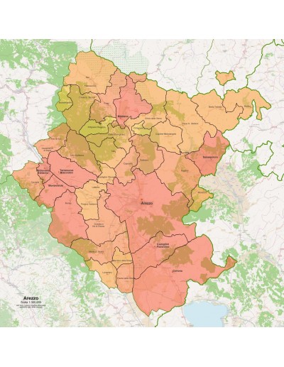 Mappa dei comuni della provincia di Arezzo pdf