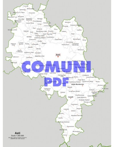 Mappa dei comuni della provincia di Asti pdf
