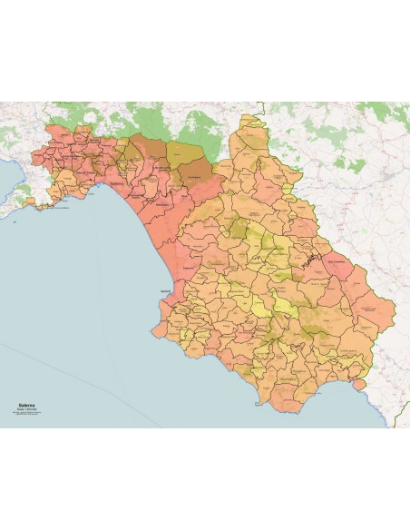 Mappa dei comuni della provincia di Salerno pdf