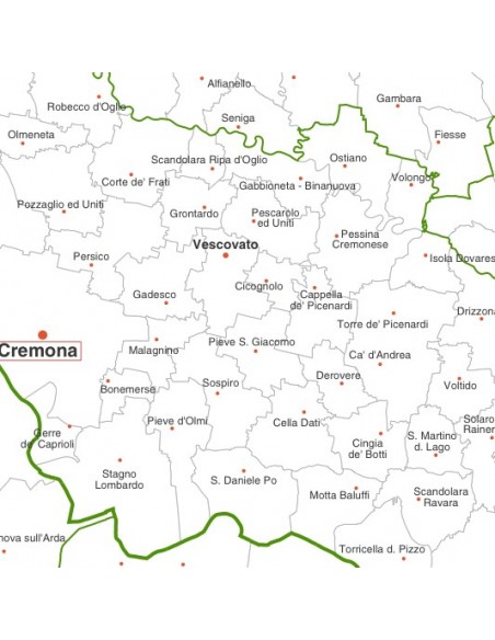 Mappa dei comuni della provincia di Cremona jpg