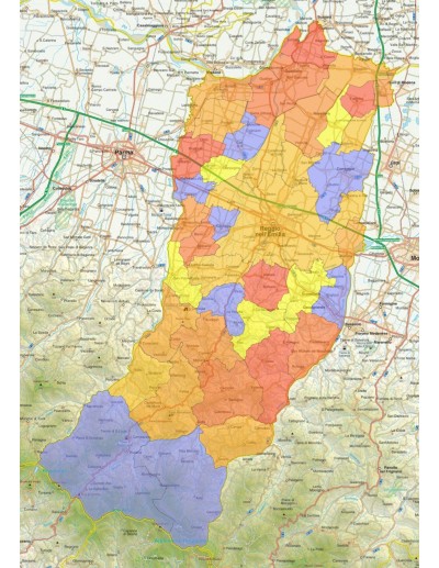 Topographical maps - carta topografica Reggio Emilia